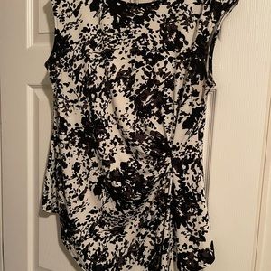 Blouse - black and white with some dark brown-non smoking hardly worn
